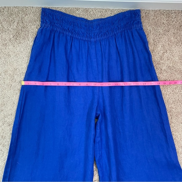 Anthropologie The Somerset Pull-On Pants: Linen Edition in Cobalt Blue Size MT - Picture 11 of 16
